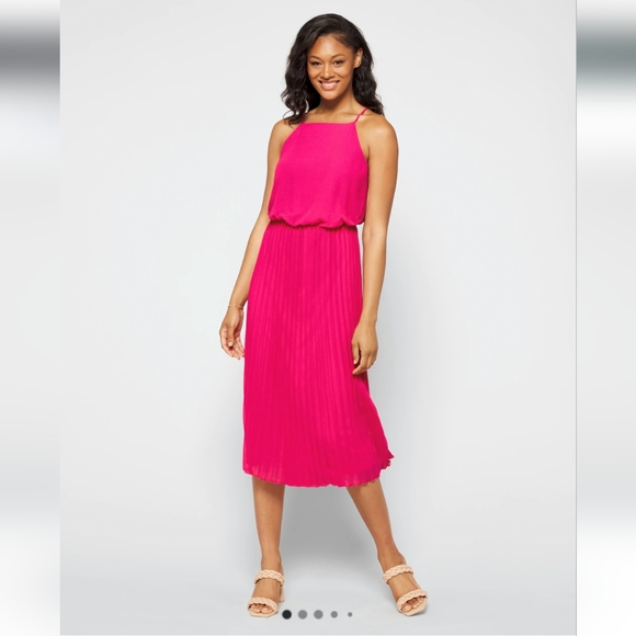 Sam Edelman | Dresses | Sam Edelman Pleat Skirt Halter Dress | Poshmark